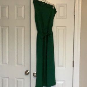Emerald green, one shoulder cocktail dress, size S